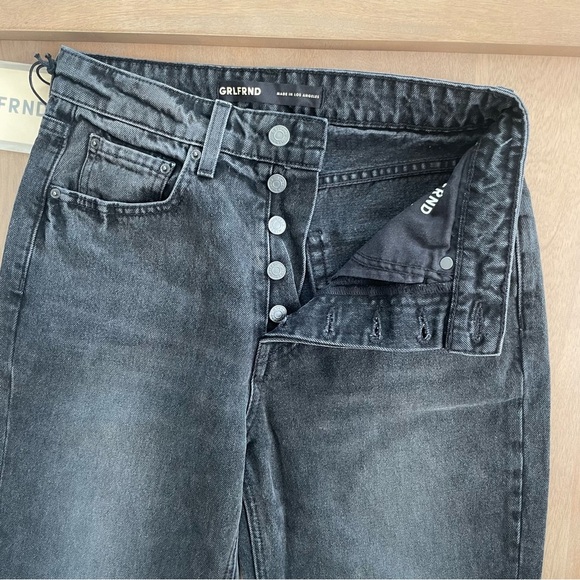 GRLFRND Karolina High Rise Straight Crop Black Jeans - Picture 5 of 12